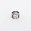 Hermes Etoupe Palladium Plated Olympe GM Ring - Blue Spinach