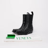 Bottega Veneta Black Leather The Lean Cowboy Boots 38.5 - Blue Spinach