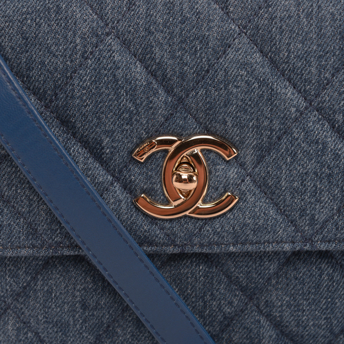Chanel Denim Black Mini Matelasse 5th Gold Chain Shoulder Bag Coco Mar