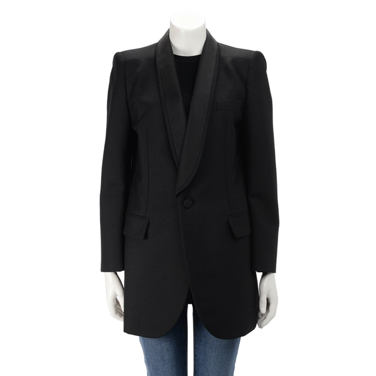 Balenciaga Black Tuxedo Jacket FR 40