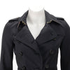 Burberry Dark Navy Cotton Chelsea Trench Coat UK 2 - Blue Spinach