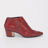 Rodarte Red Stamped Leather Studded Boots 38 - Blue Spinach