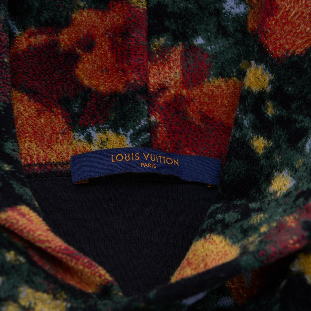 Louis Vuitton Poppies Velour Hooded Sweater XS