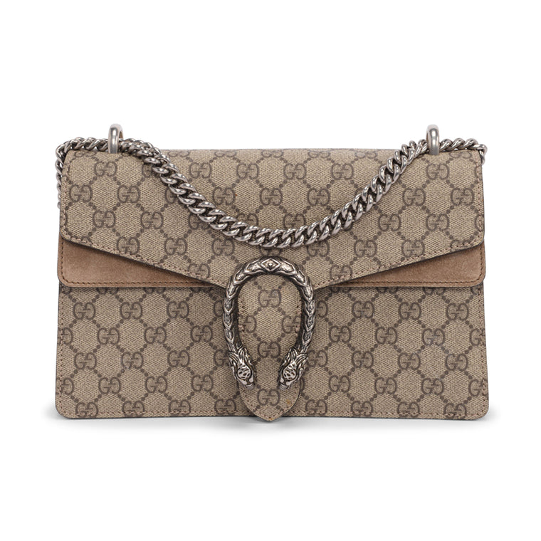 Gucci Beige GG Supreme Small Dionysus Bag