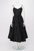 Dior Black Silk Taffeta Tiered Skirt Evening Gown FR 38 - Blue Spinach