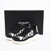 Chanel White & Black Nylon Graffiti CC Sneakers 35 - Blue Spinach