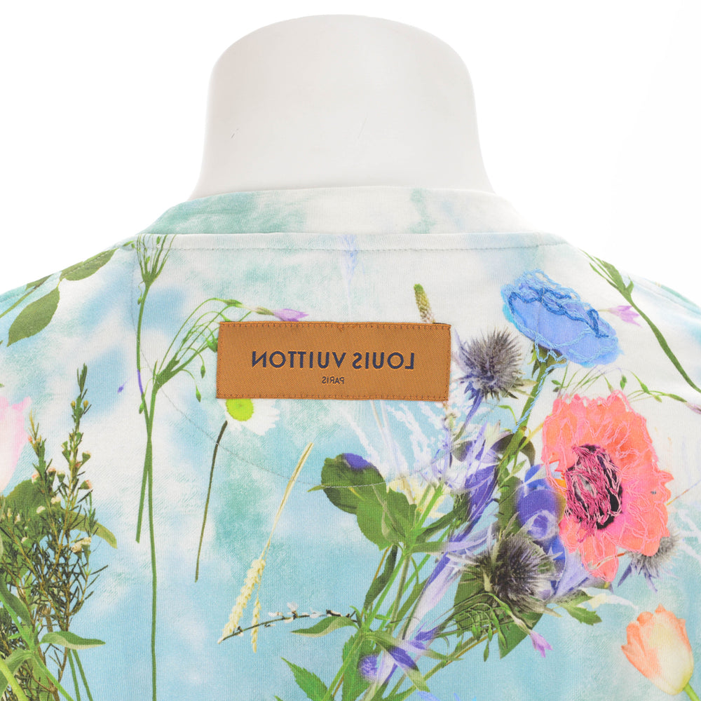 Louis Vuitton Multi Colour Embroidered Floral T-Shirt M