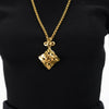 Chanel Vintage Gold Plated CC Pendant Necklace - Blue Spinach