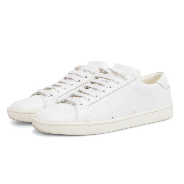 Saint Laurent White Leather Court Classic Sneakers 35