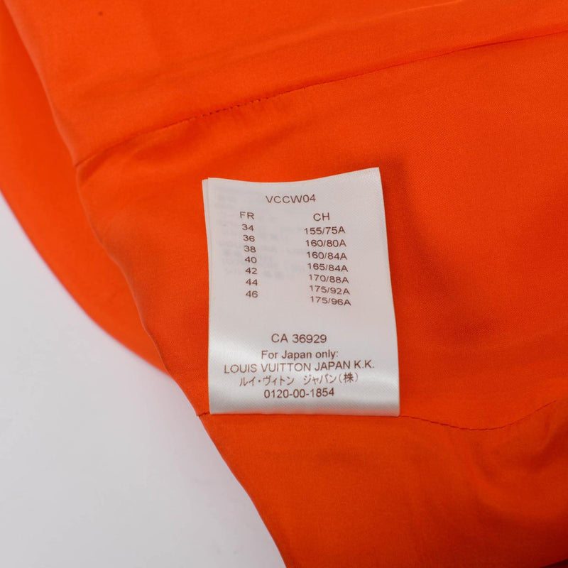 Louis Vuitton Orange Crepe V-Neck Paneled Dress FR 34 - Blue Spinach
