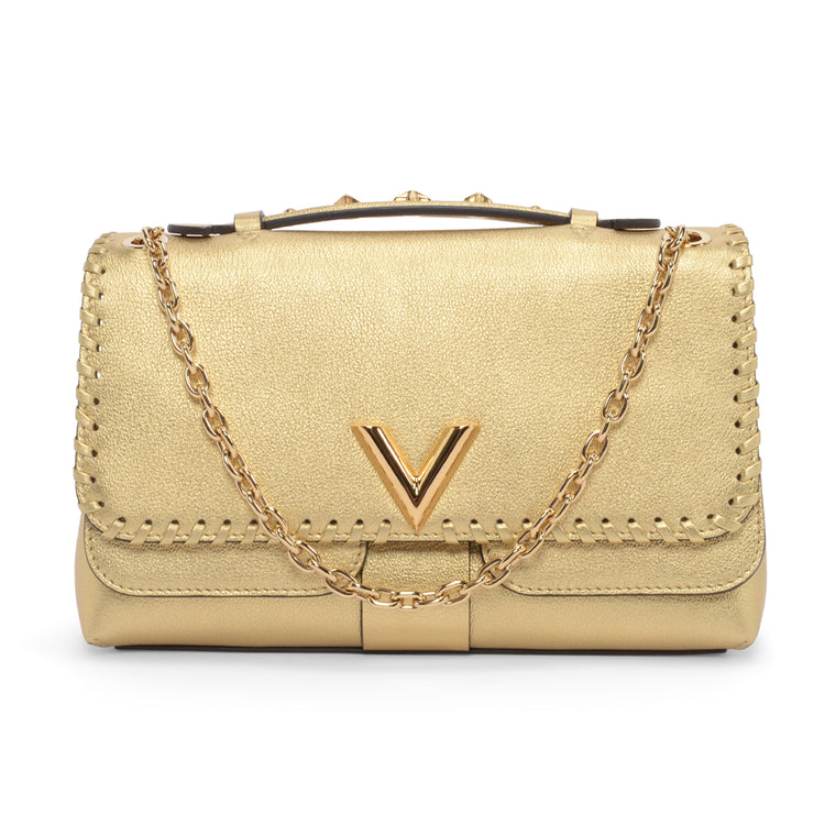 Louis Vuitton Gold Metallic Calfskin Very Chain Bag