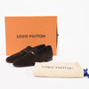Louis Vuitton Brown Suede Glove Loafers UK 7.5 - Blue Spinach