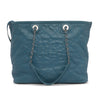 Chanel Turquoise Caviar Daily Shopping Tote - Blue Spinach